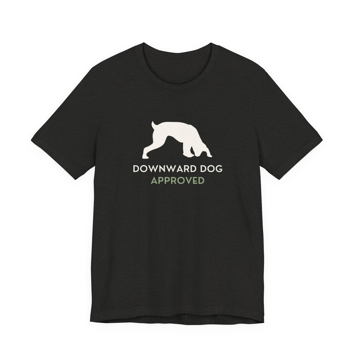 Downward Dog Approved yoga dog t-shirt colour Navy