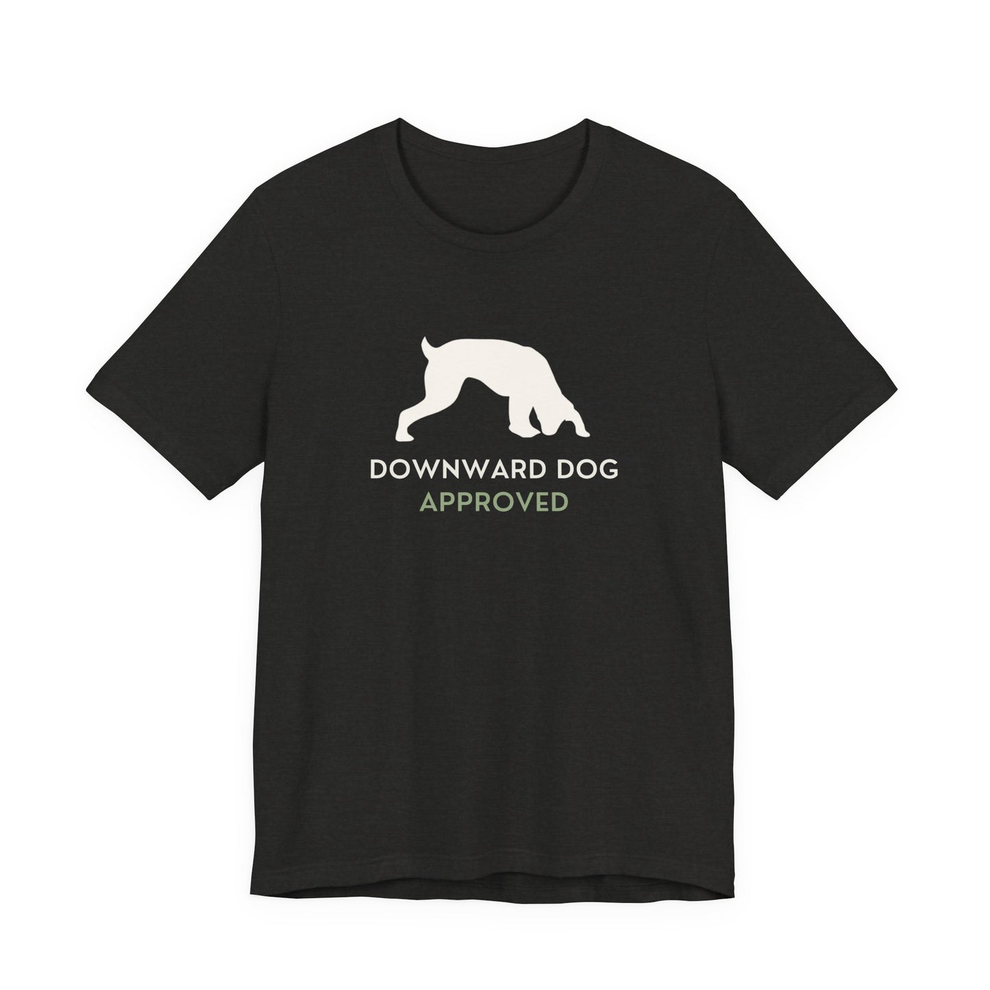 Downward Dog Approved yoga dog t-shirt colour Navy