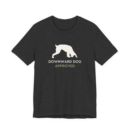 Downward Dog Approved yoga dog t-shirt sleeve detail