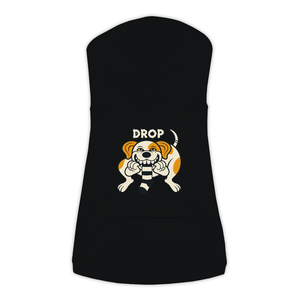 Drop Labrador dog hoodie in Black, sizes L-3XL