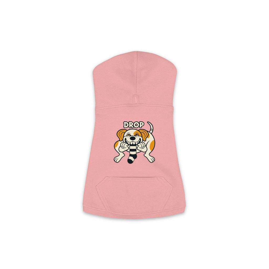 Drop Labrador dog hoodie in Mauvelous, sizes XS-M