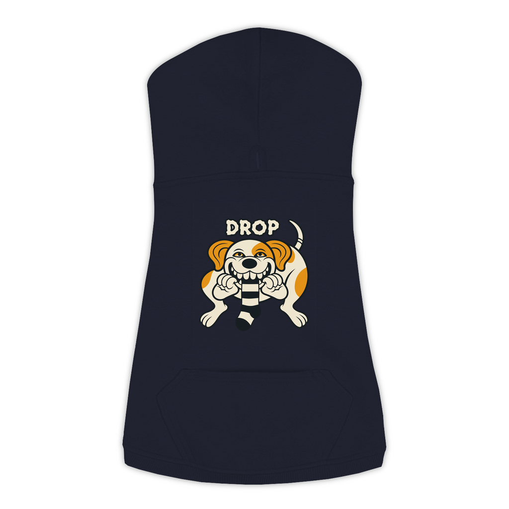 Drop Labrador dog hoodie in Navy, sizes L-3XL