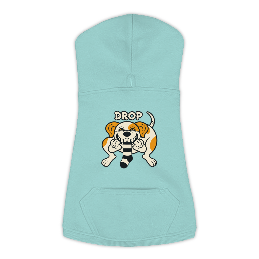 Drop Labrador dog hoodie in Saltwater, sizes L-3XL