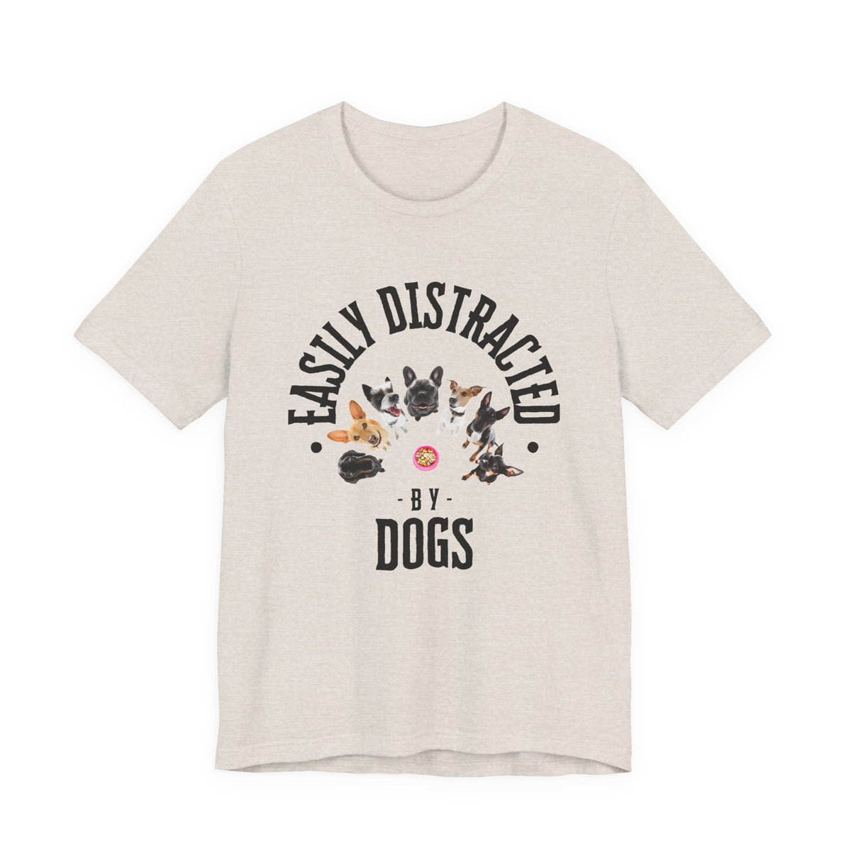 Easily Distracted by Dogs T-Shirt — Lavender Blue — dog mum gift — SniffWaggleNWalk™