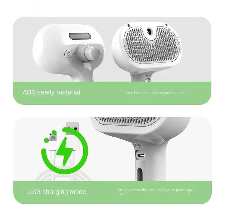 pet brush providing relaxing massage and circulation
