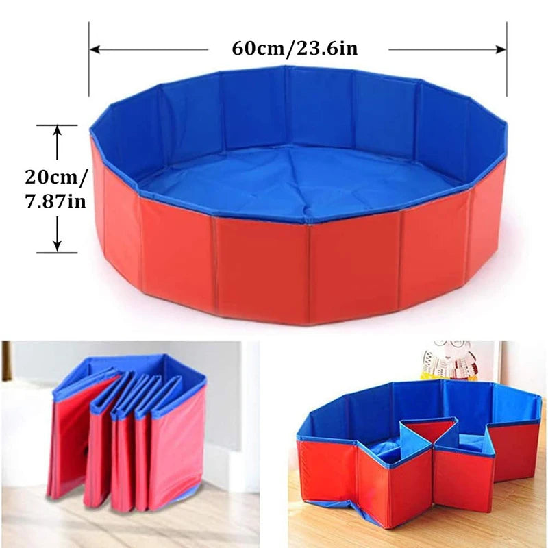 Portable Dog Bathtub: Foldable Design for Summer Refreshment and Outdoor Fun by - Sniff Waggle And Walk