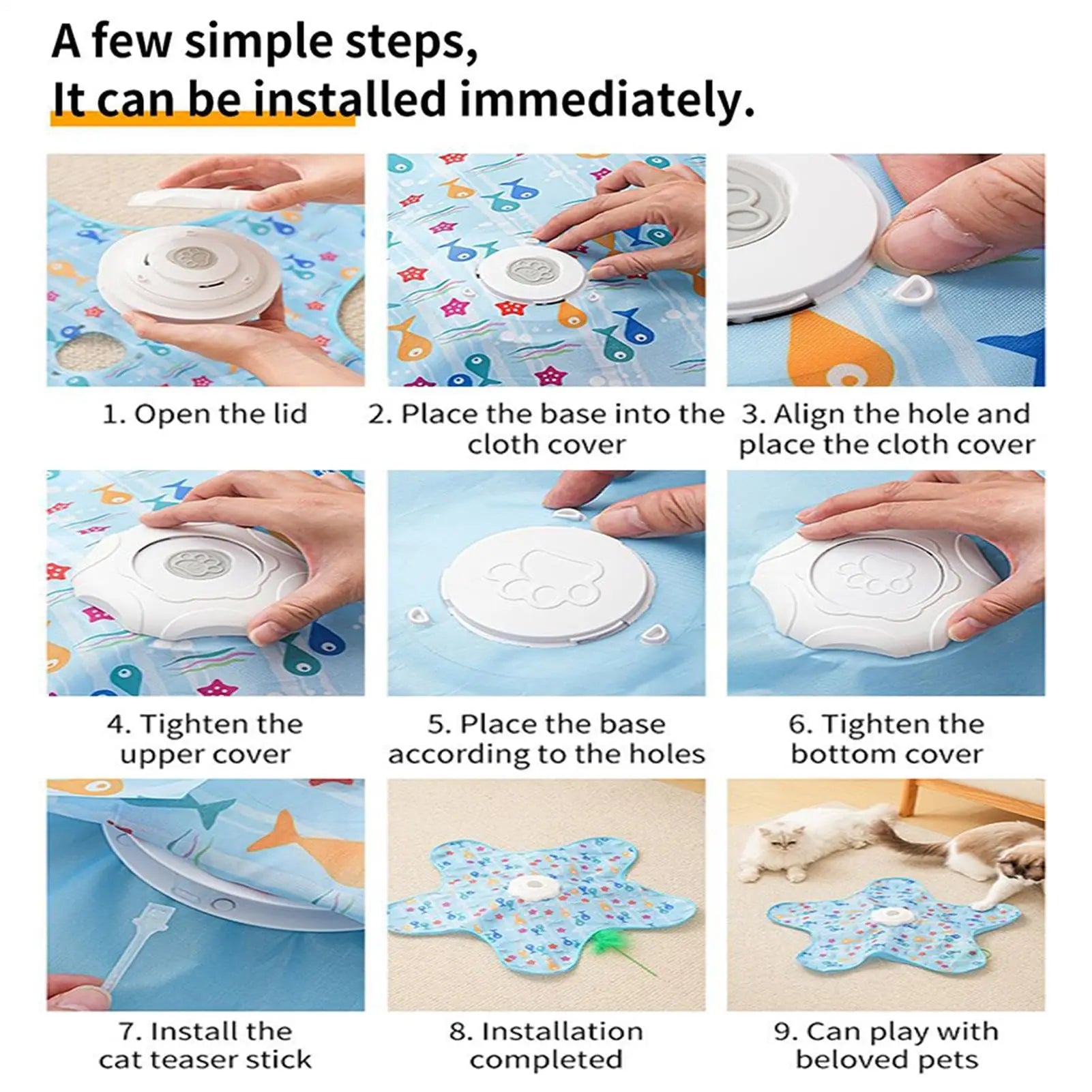 electronic motion cat toy with unpredictable movement pattern