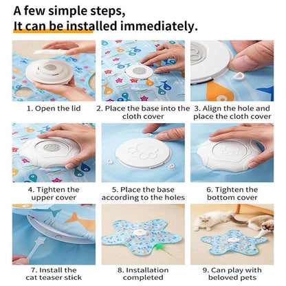 electronic motion cat toy with unpredictable movement pattern