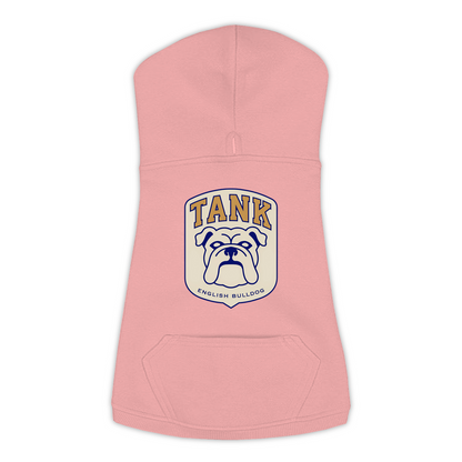 English Bulldog Hoodie — Tank Patch design in Mauvelous, view 2