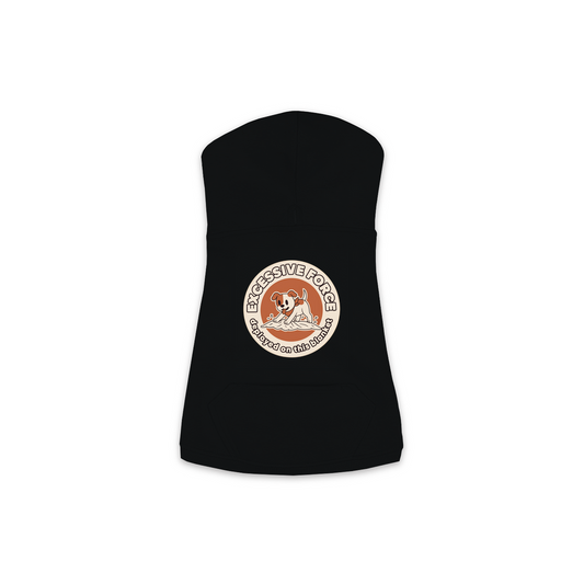 Excessive Force Dog Hoodie in Black, sizes XS to M
