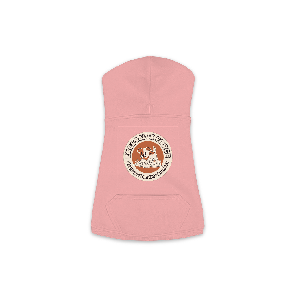Excessive Force Dog Hoodie in Mauvelous, sizes XS to M