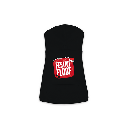 Festive Floof Dog Hoodie — Black, Medium (M)