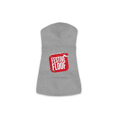 Festive Floof Dog Hoodie — Granite Heather, Medium (M)