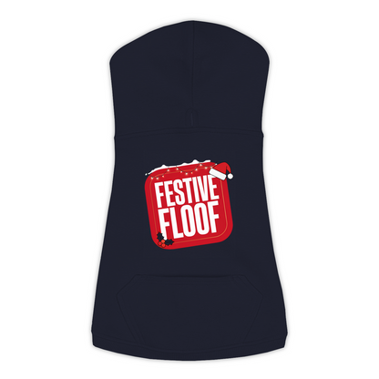 Festive Floof Dog Hoodie — Navy, XXXL (3XL)