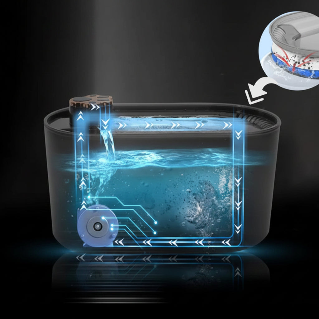 filtration AutoFlow Pet Fountain - Sniff Waggle And Walk