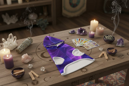 11:11 dog hoodie showing full mystical purple swirl design