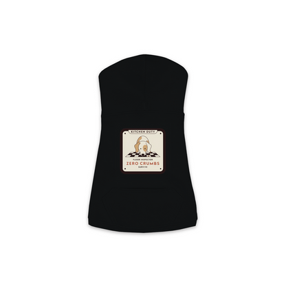 Floor Inspector dog hoodie in black, sizes XS to M