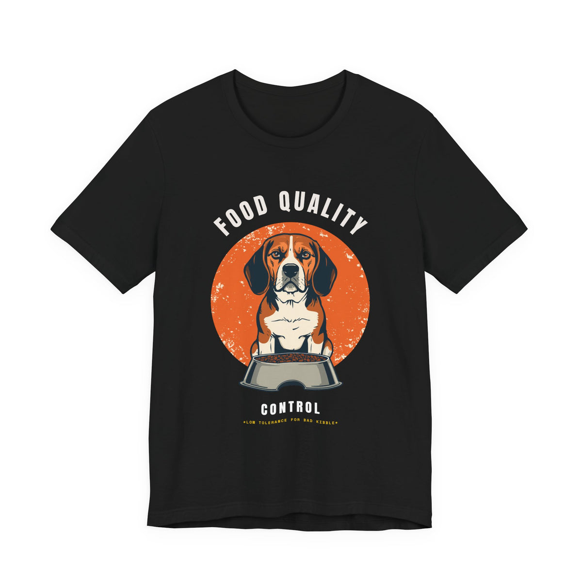 Food Quality Control Beagle t-shirt — Navy colour option