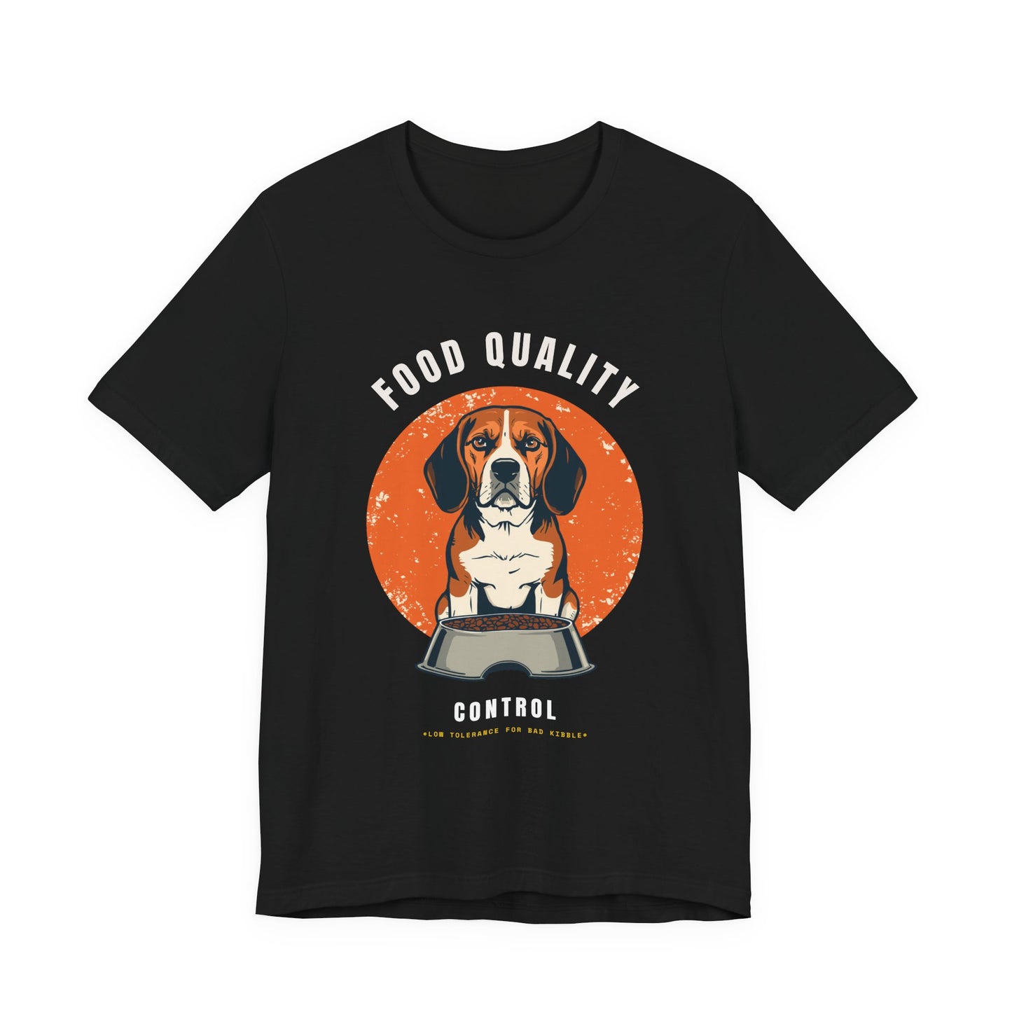 Food Quality Control Beagle t-shirt — Navy colour option