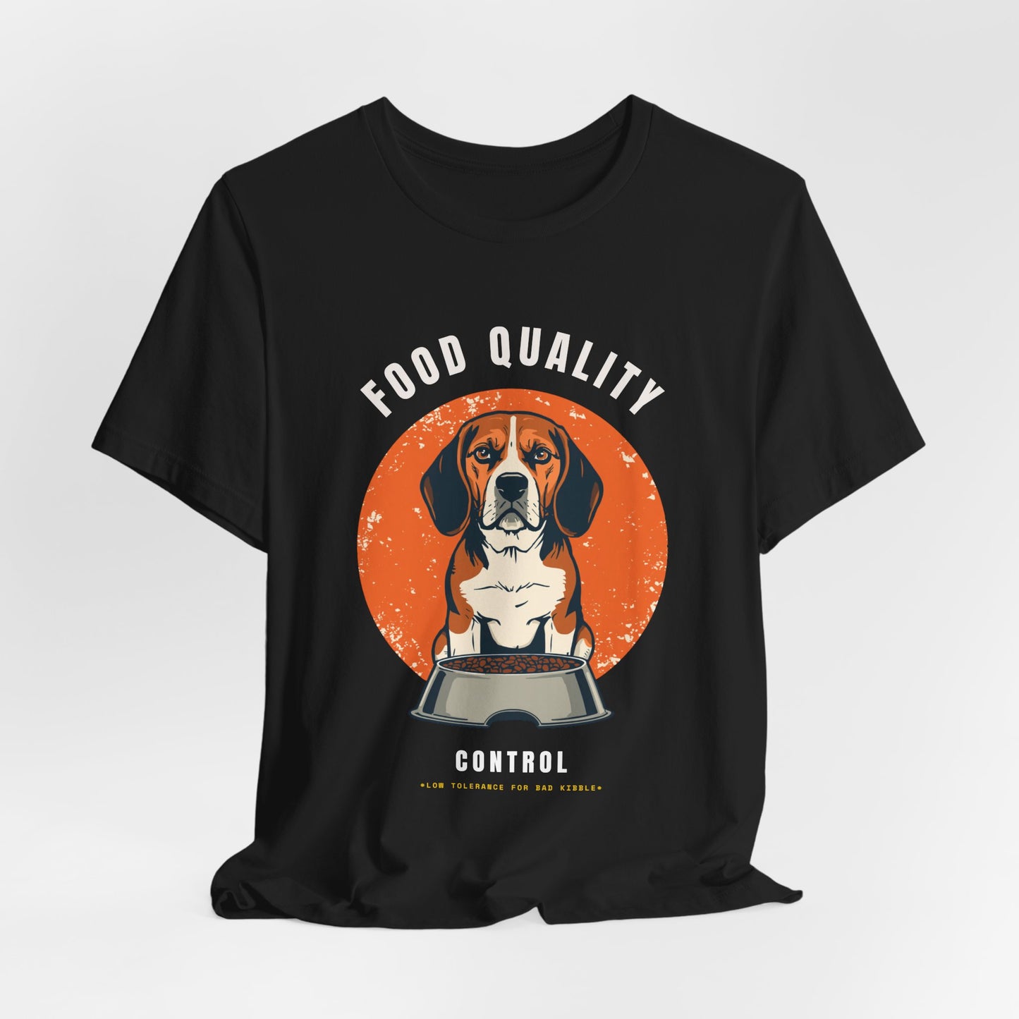 Food Quality Control Beagle t-shirt — flat lay back