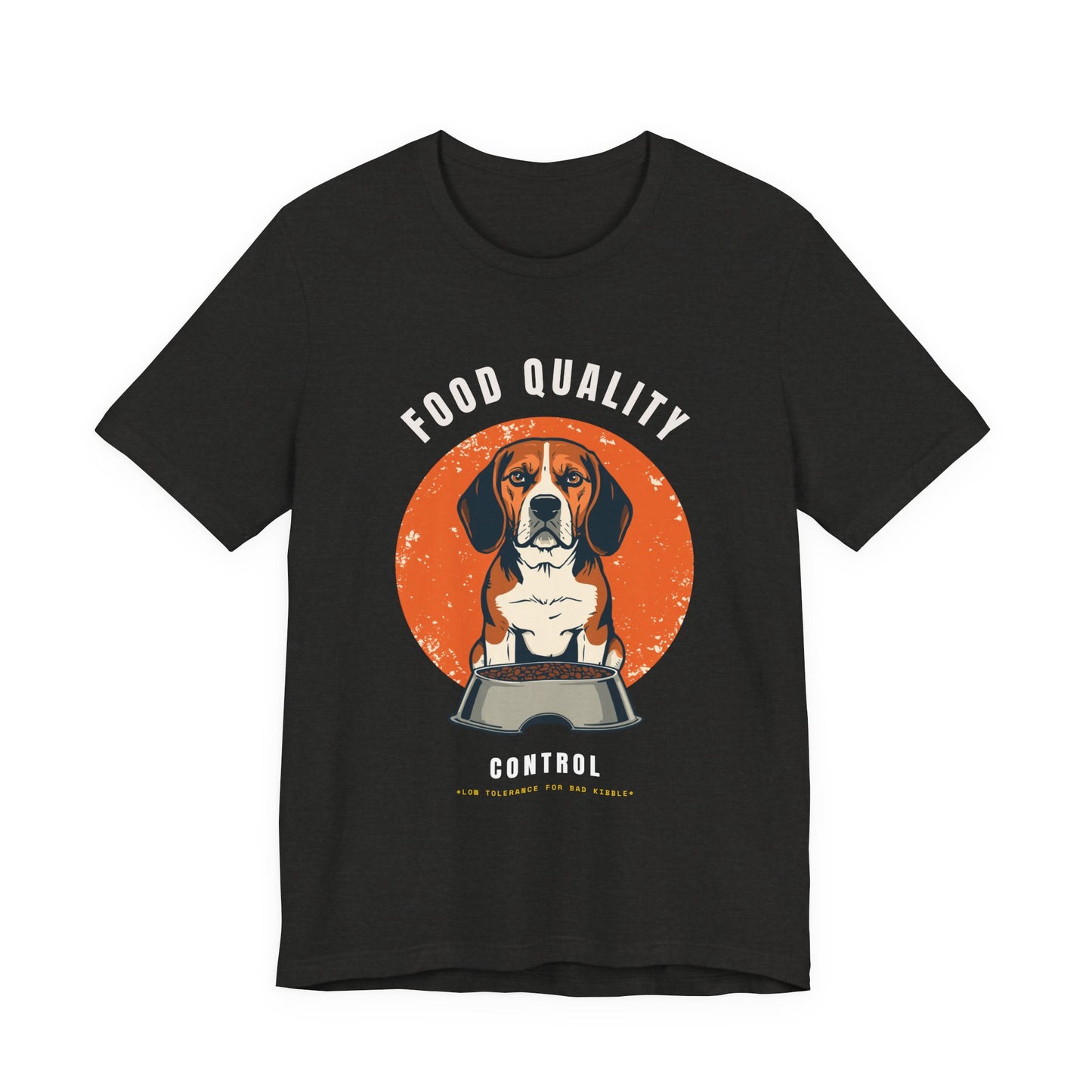 Food Quality Control Beagle t-shirt — neckline and collar detail