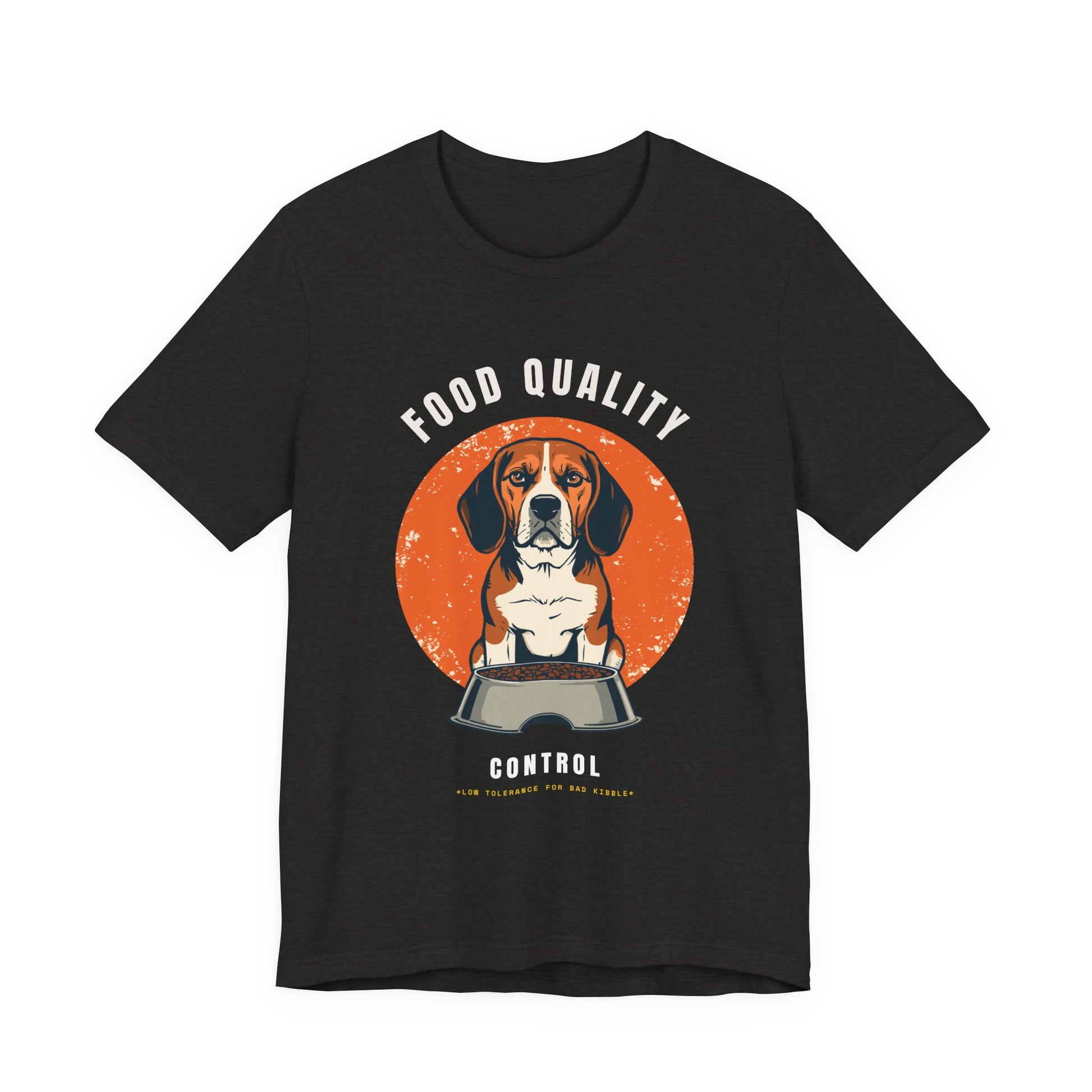 Food Quality Control Beagle t-shirt — neckline and collar detail