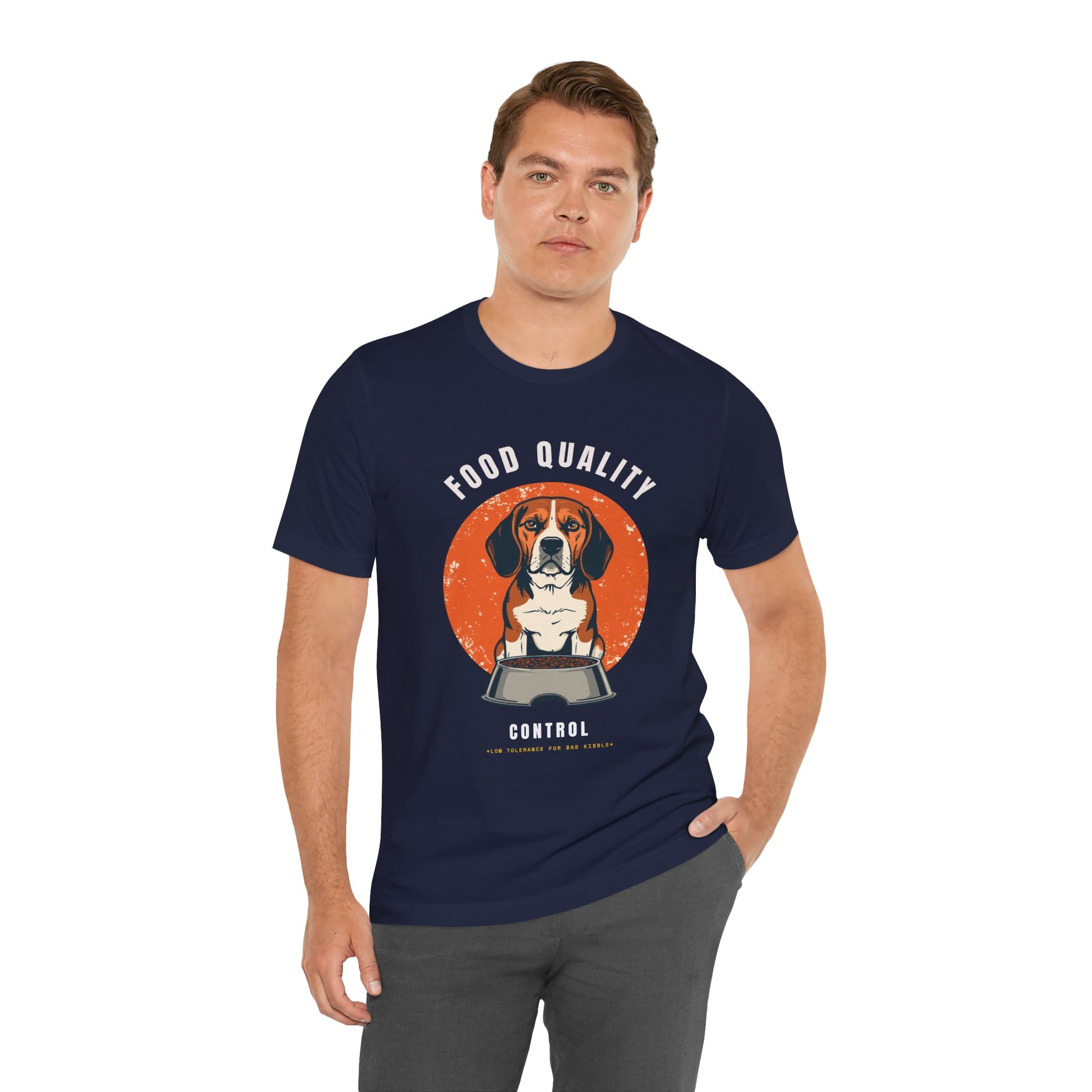 Food Quality Control Beagle t-shirt — additional lifestyle shot