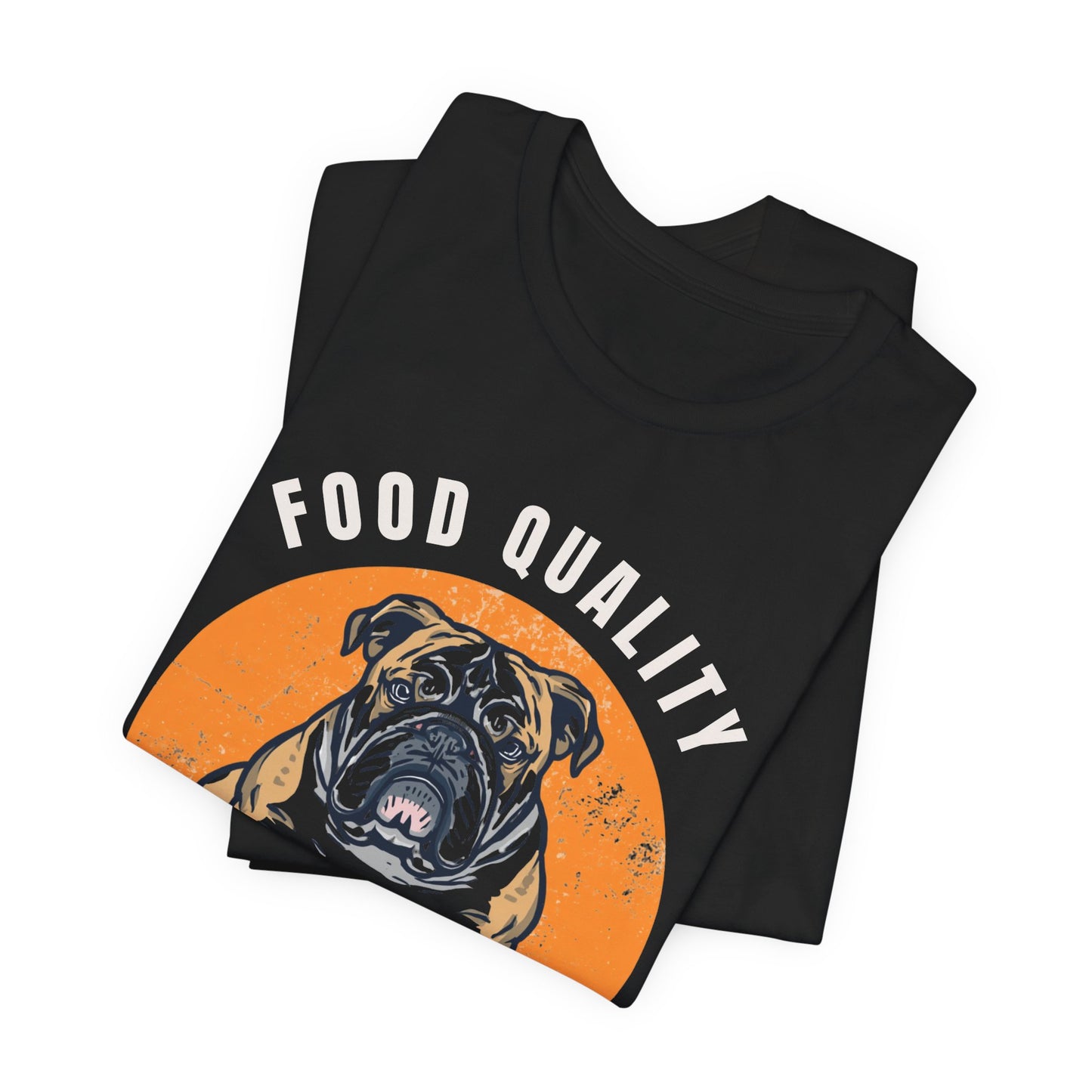 Food Quality Control Bulldog t-shirt — Navy colour option