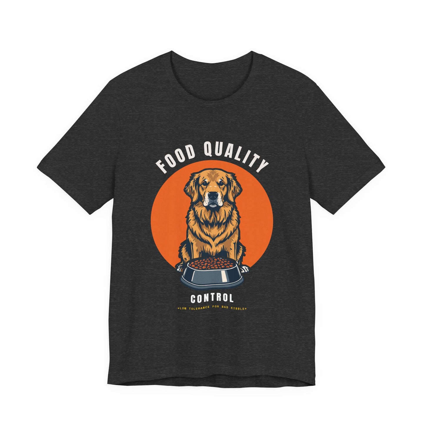 Food Quality Control Golden Retriever t-shirt — folded product photo