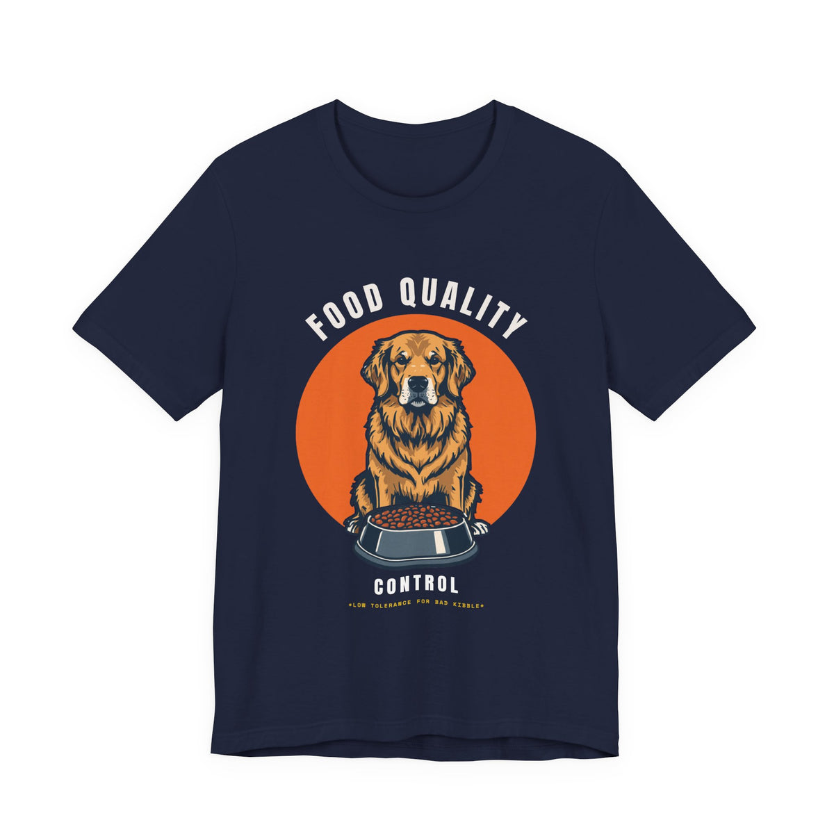Food Quality Control Golden Retriever t-shirt — additional colourway shot