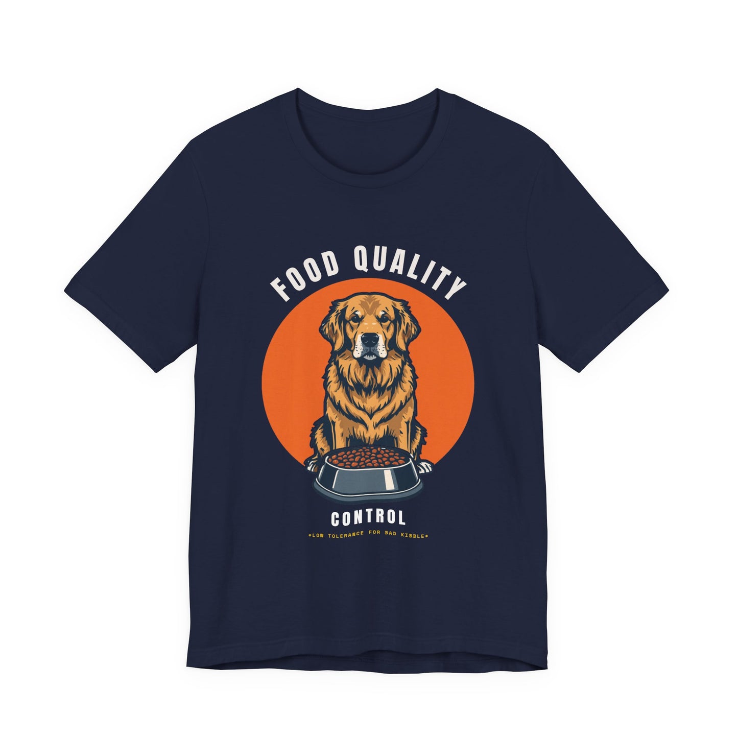 Food Quality Control Golden Retriever t-shirt — additional colourway shot