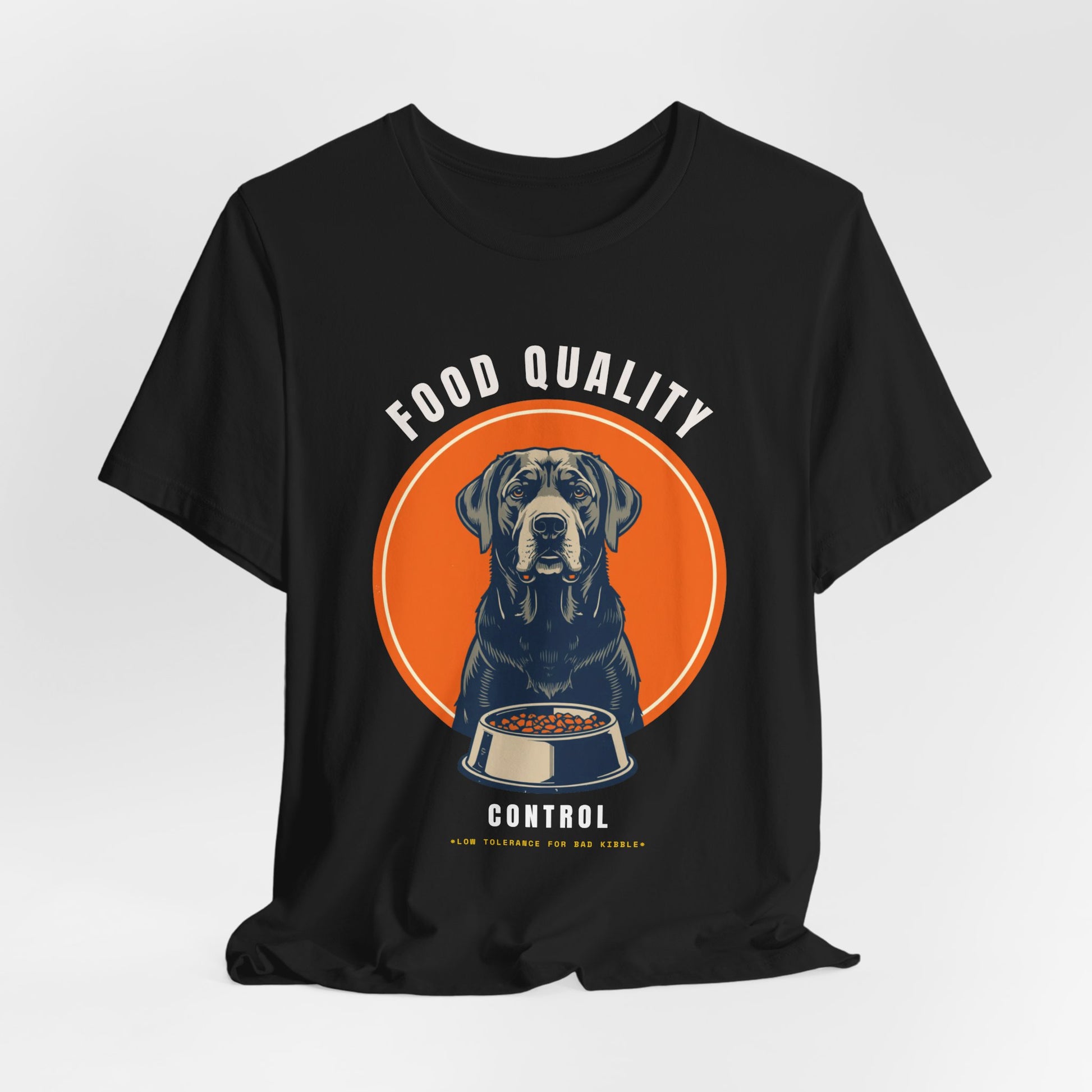 Food Quality Control Labrador t-shirt — flat lay back