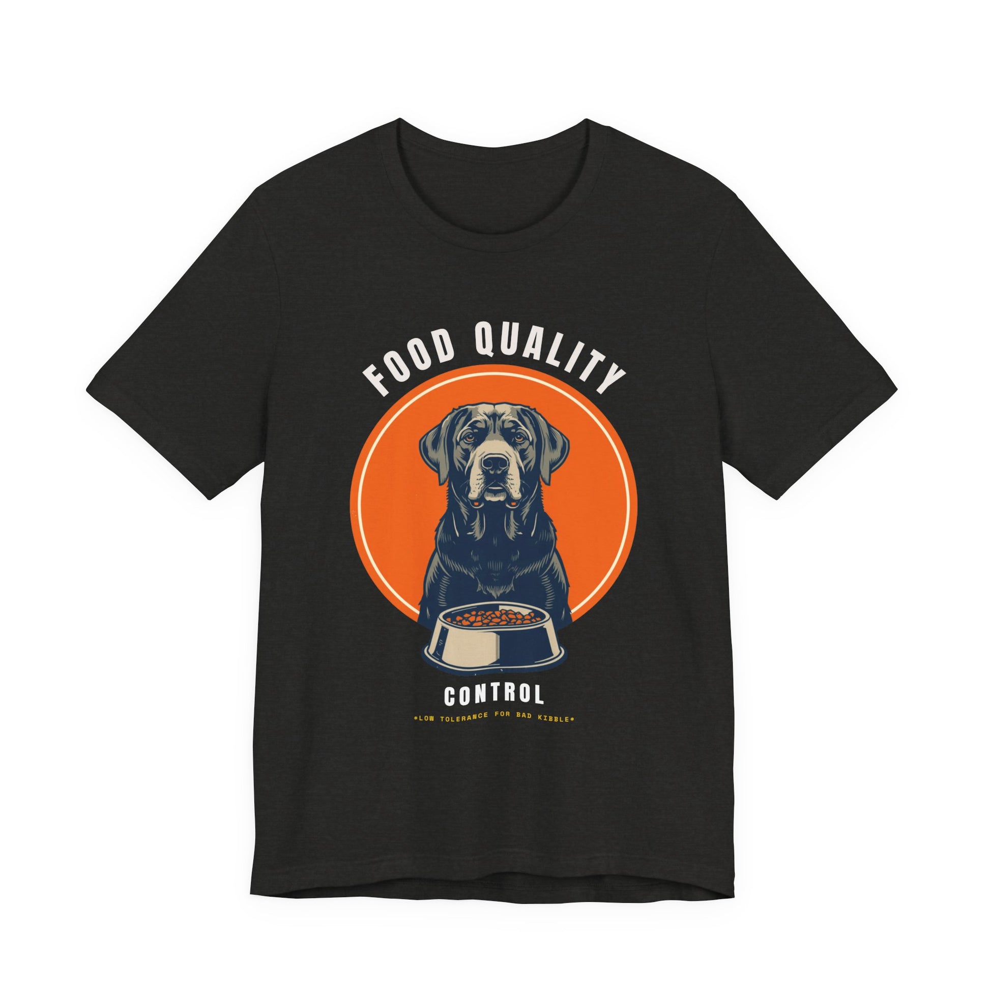 Food Quality Control Labrador t-shirt — neckline and collar detail