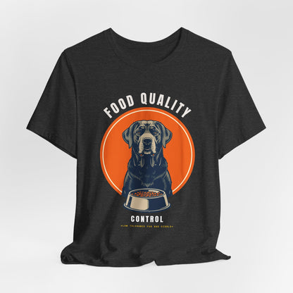 Food Quality Control Labrador t-shirt — printed on demand detail