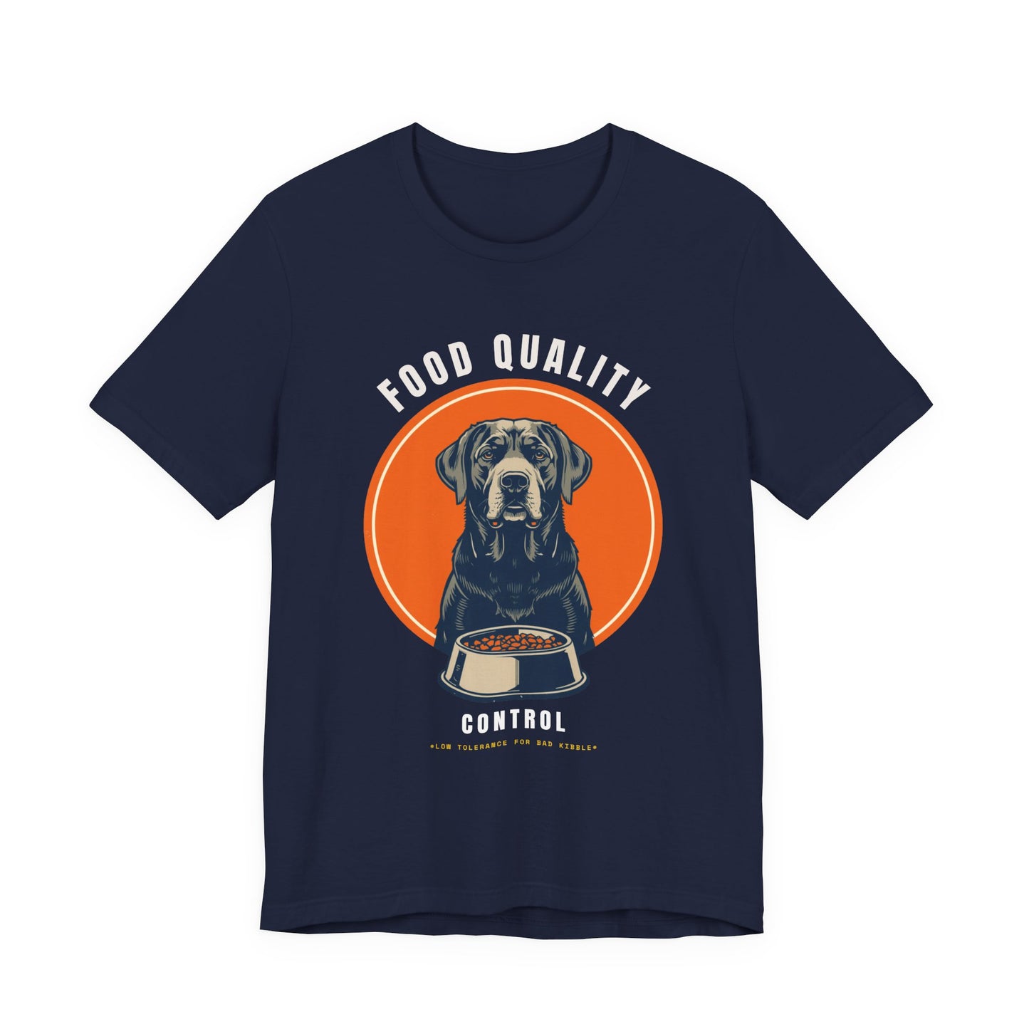 Food Quality Control Labrador t-shirt — product photo close-up