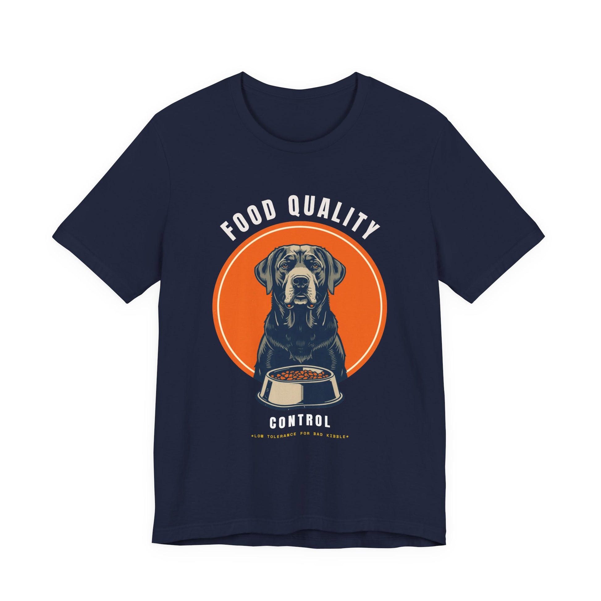 Food Quality Control Labrador t-shirt — product photo close-up