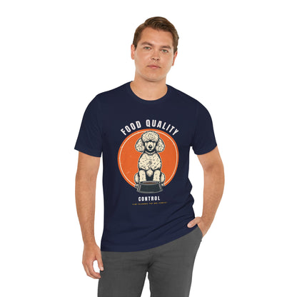 Food Quality Control Poodle t-shirt — additional lifestyle shot