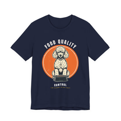 Food Quality Control Poodle t-shirt — additional colourway shot