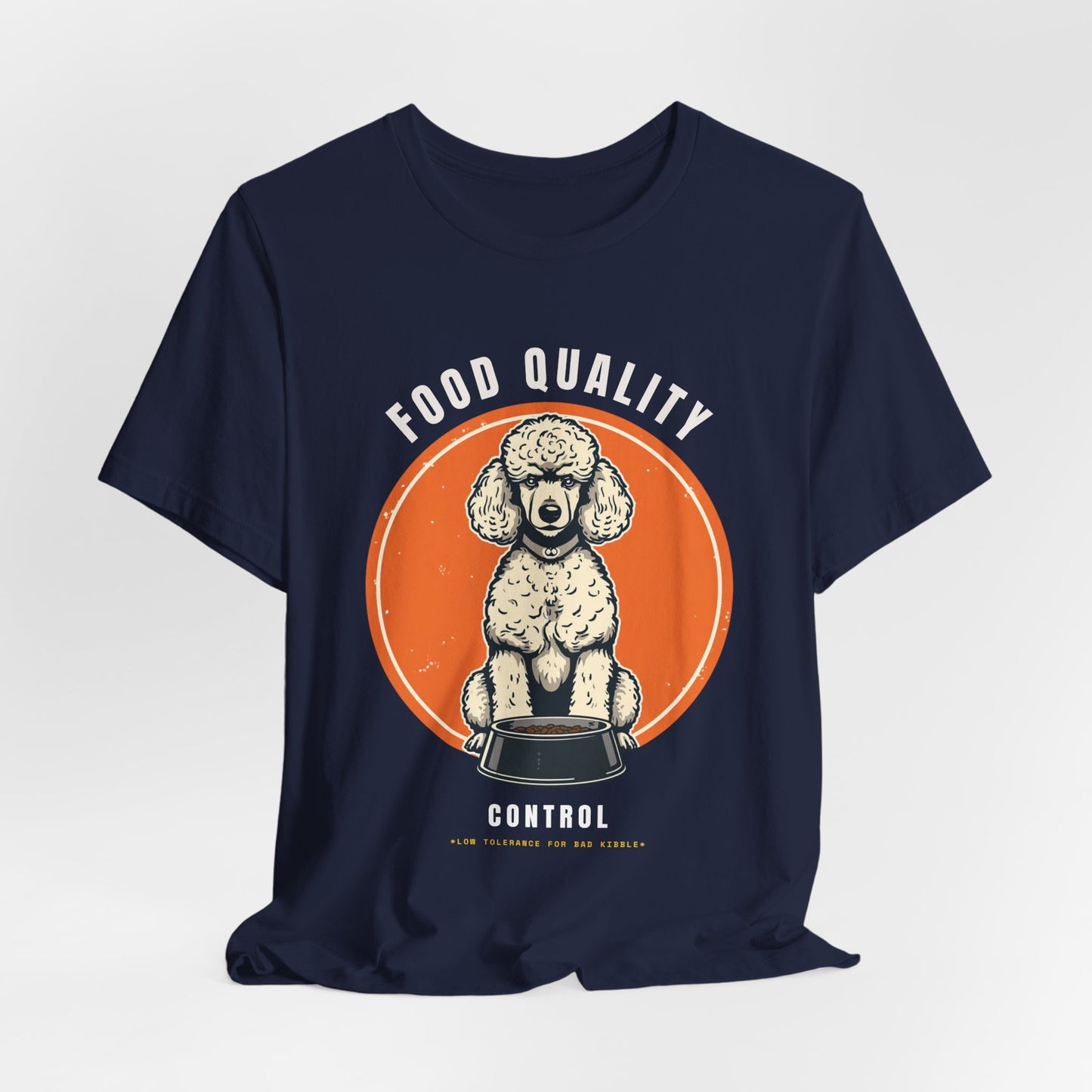 Food Quality Control Poodle t-shirt — model pose three
