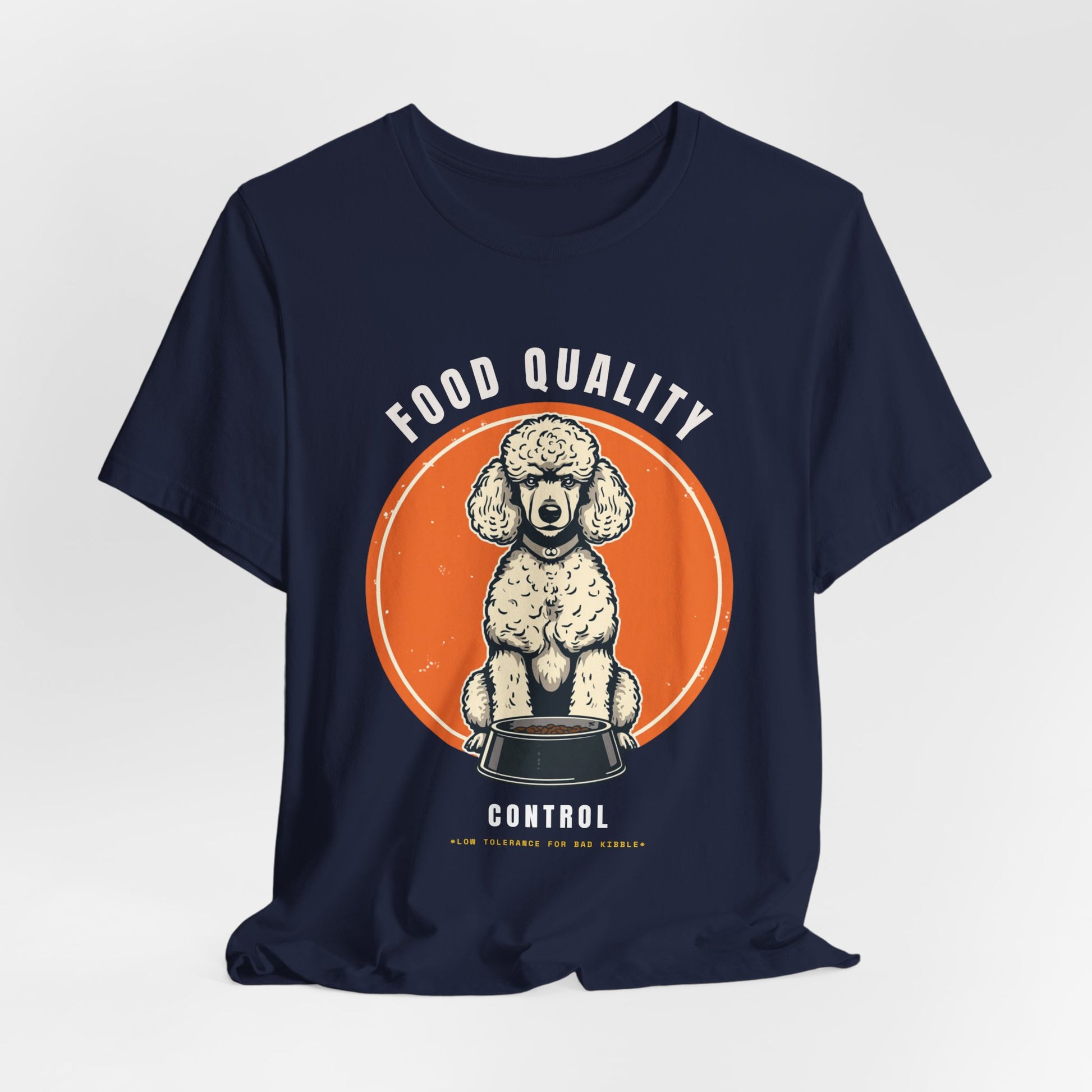 Food Quality Control Poodle t-shirt — model pose three