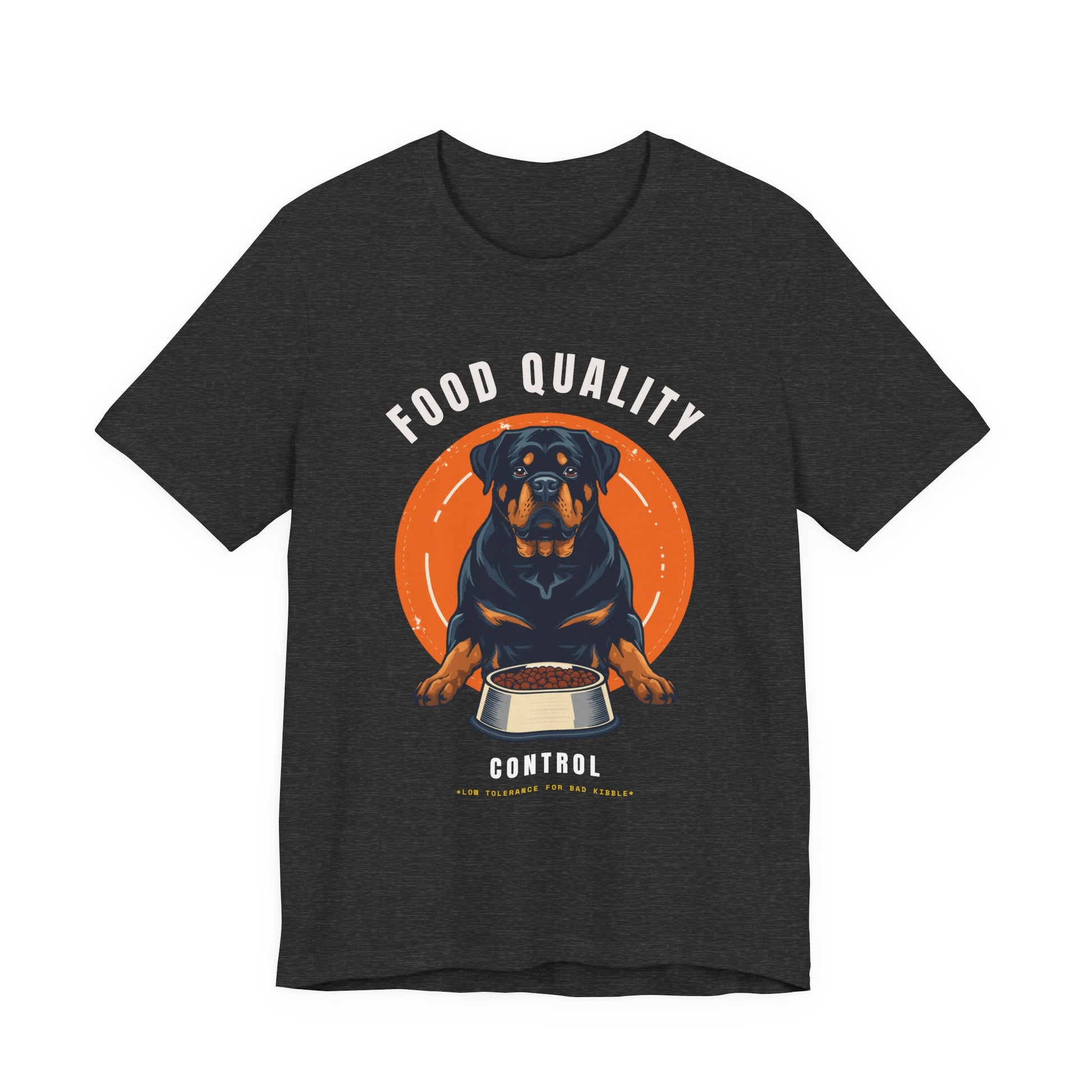 Food Quality Control Rottweiler t-shirt — folded product photo