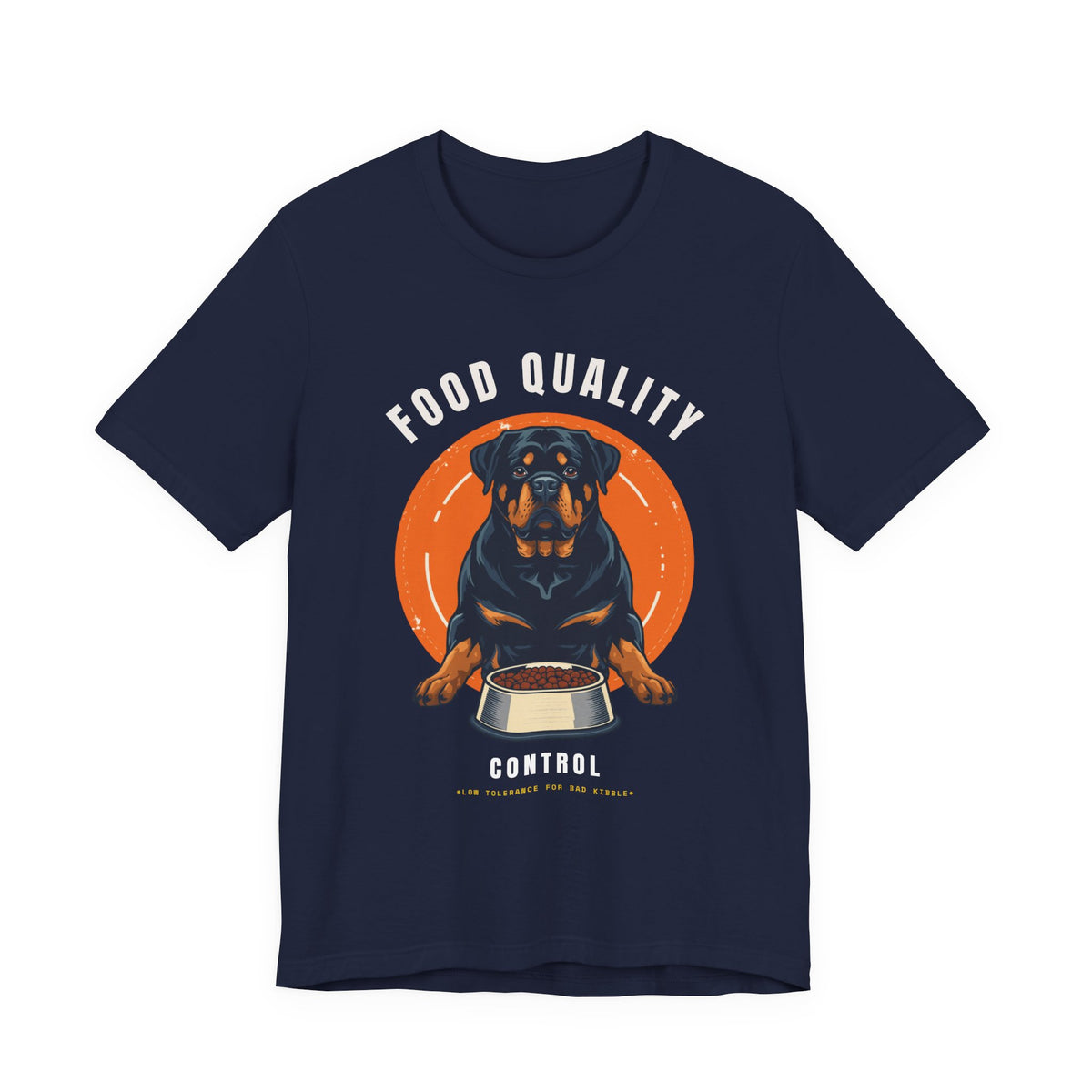 Food Quality Control Rottweiler t-shirt — additional colourway shot