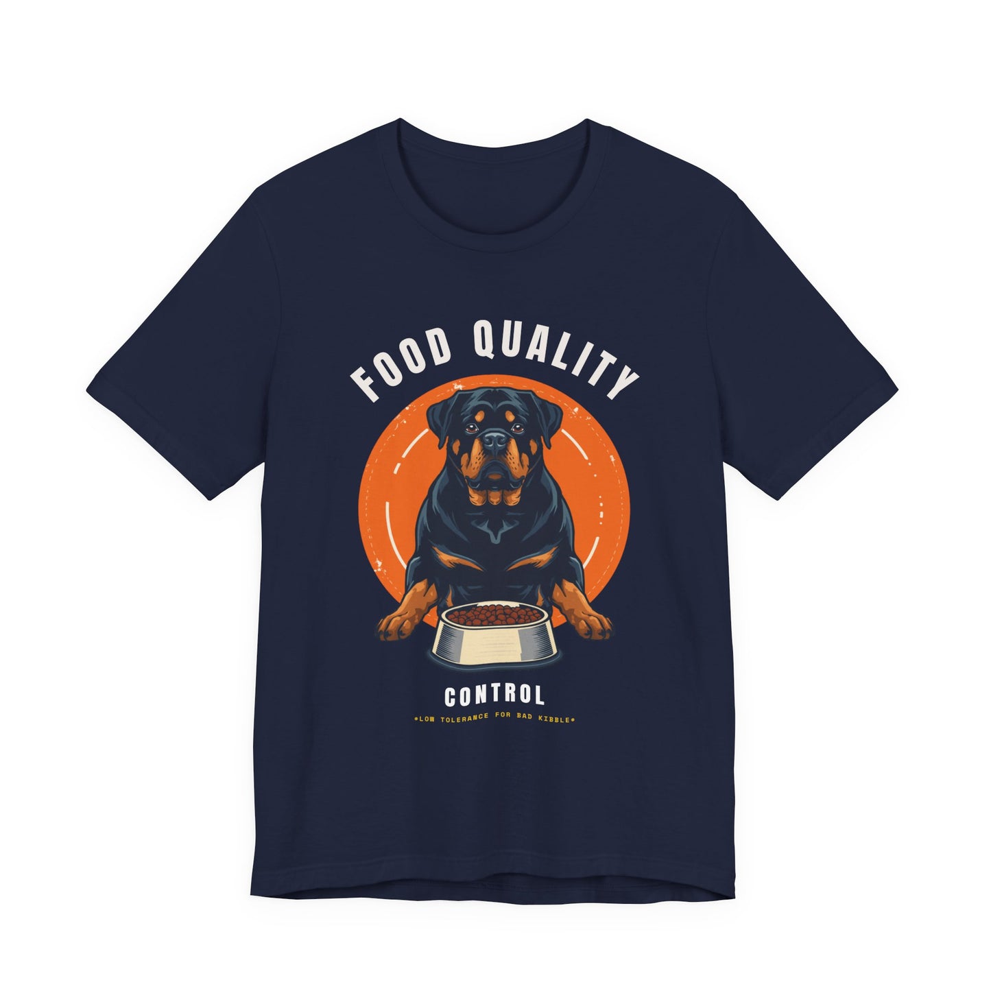 Food Quality Control Rottweiler t-shirt — additional colourway shot