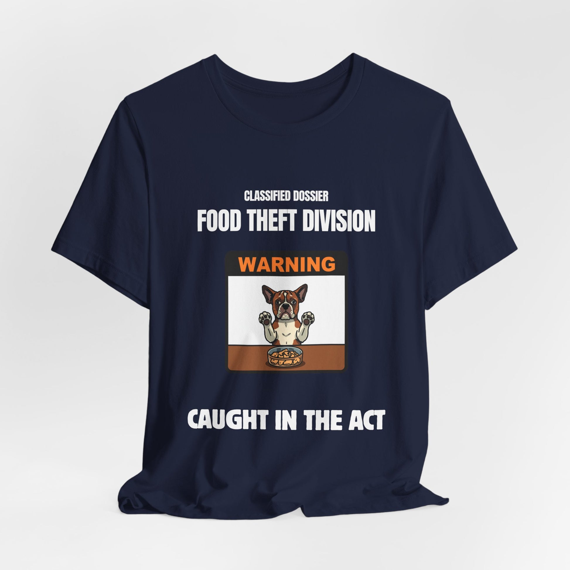 Food Theft Division tee close-up final detail