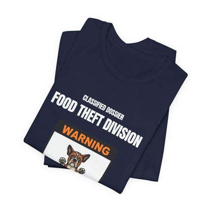 Food Theft Division t-shirt grey heather colour detail