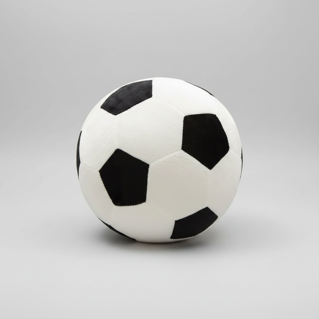 Promotional image: football replica plush dog toy with dog in football kit — SniffWaggleNWalk