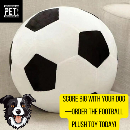 Football Replica Plush Dog Toy – Soft, Fun & Perfect for Play! Sniffwaggleandwalk™