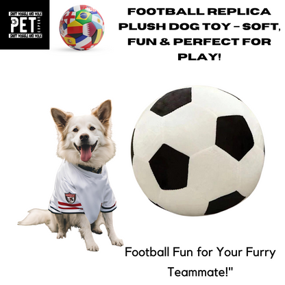 Football Replica Plush Dog Toy – Soft, Fun & Perfect for Play! Sniffwaggleandwalk™