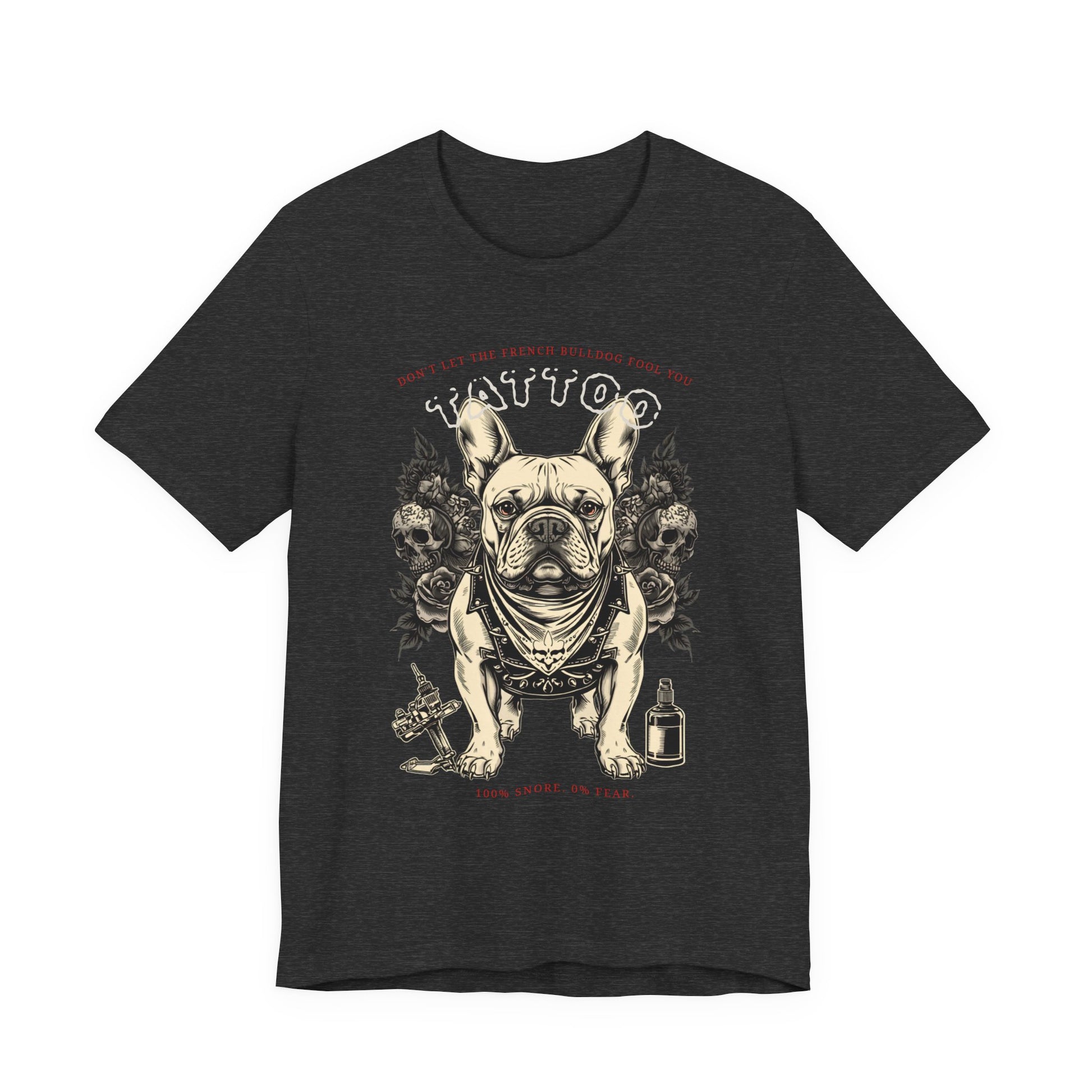French Bulldog Biker Ink Shop t-shirt - design detail 2