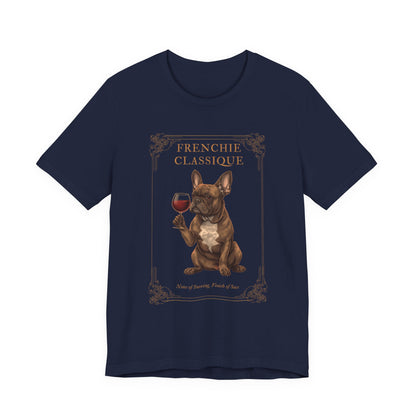 French Bulldog Breed Sommelier T-Shirt - Close-up Detail 4